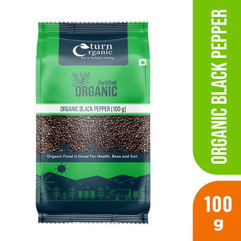 Turn Organic Black Pepper Whole- 100g
