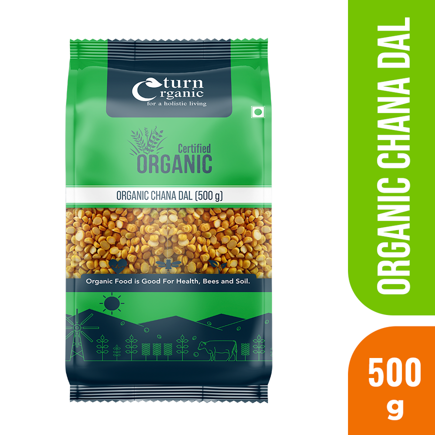 Organic Chana Dal (500gm)- Turn Organic