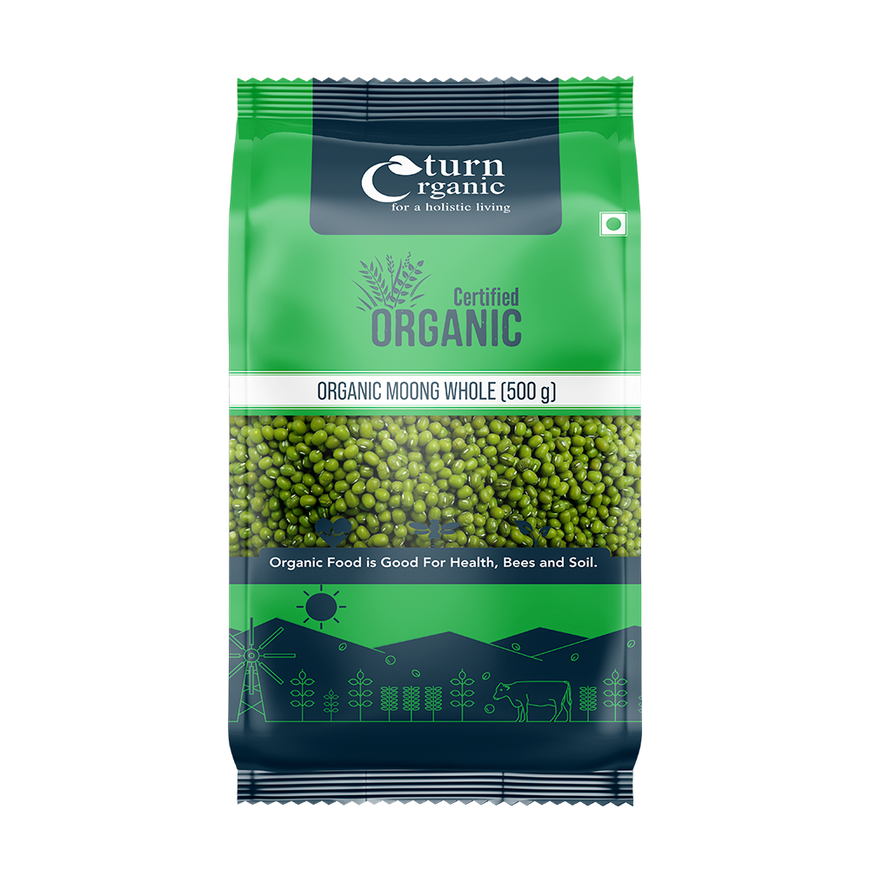Organic Moong Dal Whole 1kg- Turn Organic