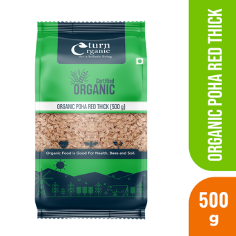 Organic Red Poha- 500g | Turn Organic