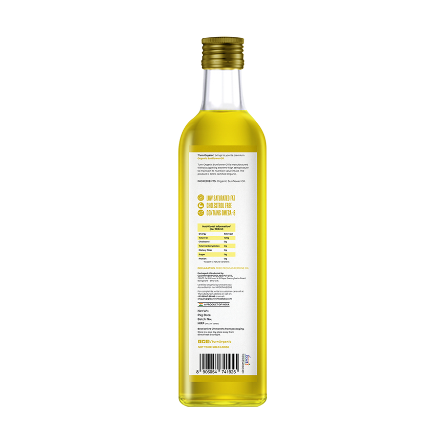 Organic Sunflower Oil- 500ml