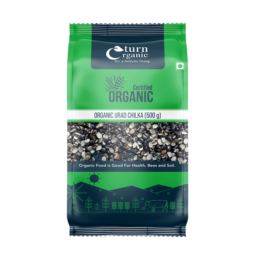 Organic Urad Split Chilka- 500g | Turn Organic