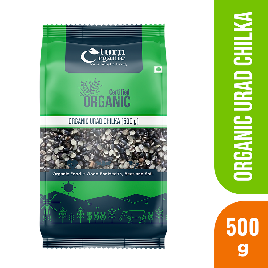 Organic Urad Split Chilka- 500g | Turn Organic
