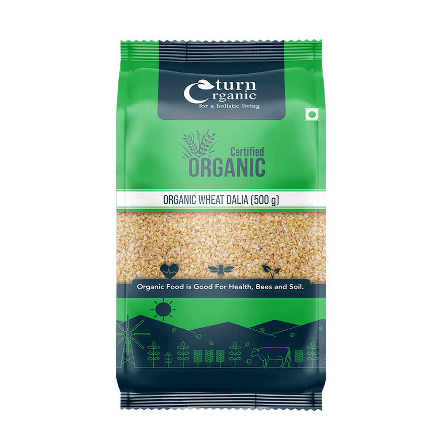 Organic Wheat Dalia- 500g | Turn Organic